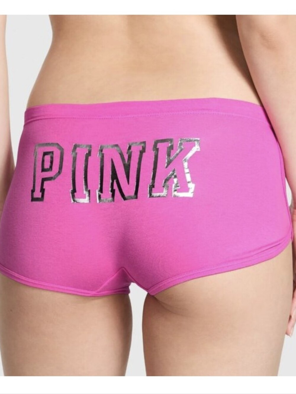🌟🩷 PINK VS Cotton DORM BOYSHORT Panty Pink Graphic Butt 🩷🌟